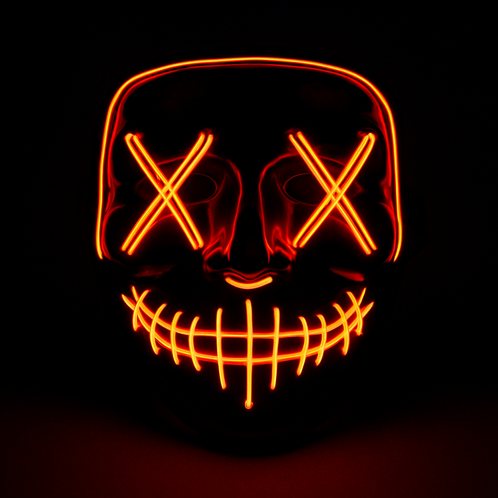 Neon Glow LED Halloween Mask